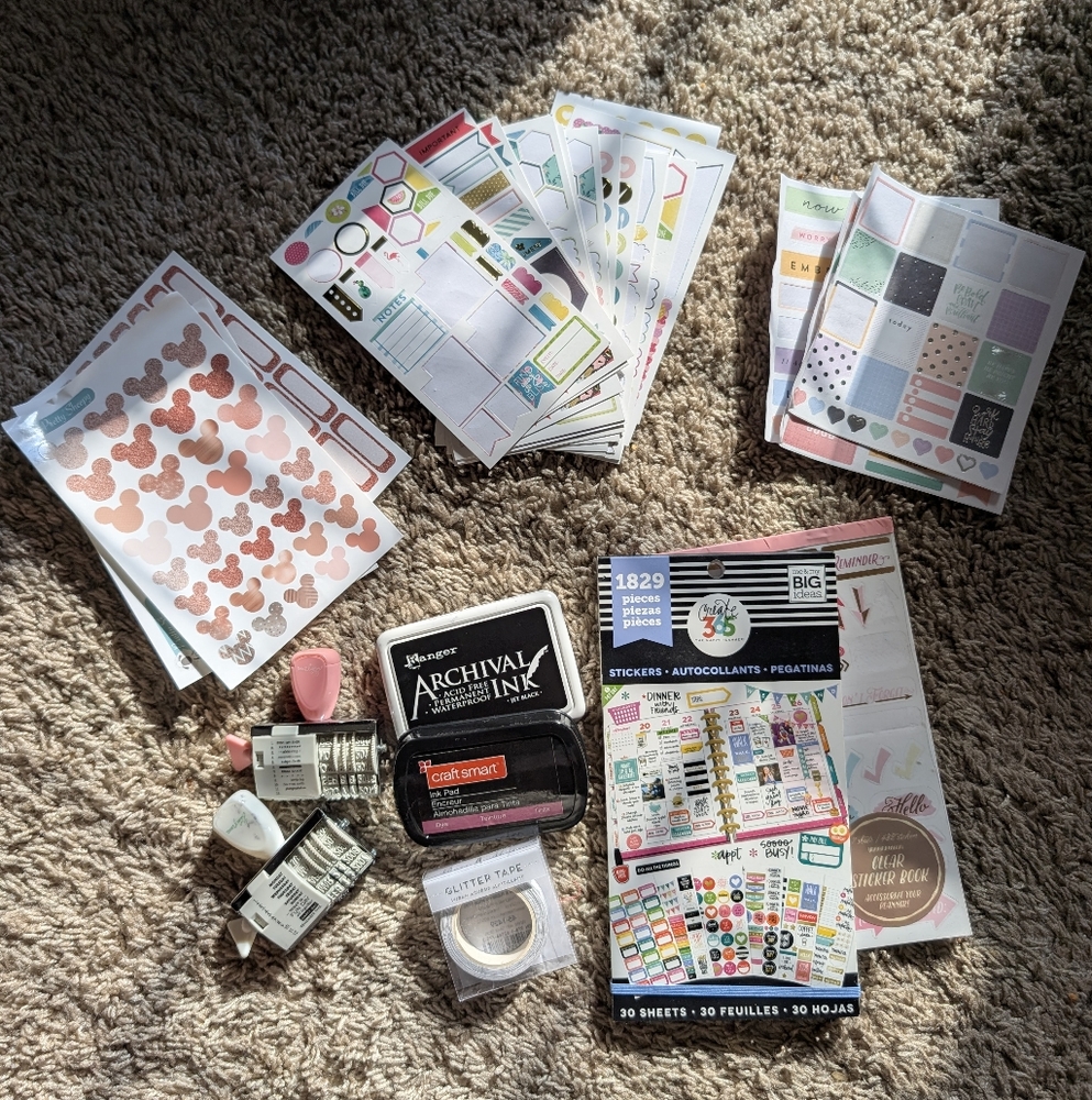Planner Supplies Journaling / Scrapbooking Stickers Stamps Washi Tape Assorted